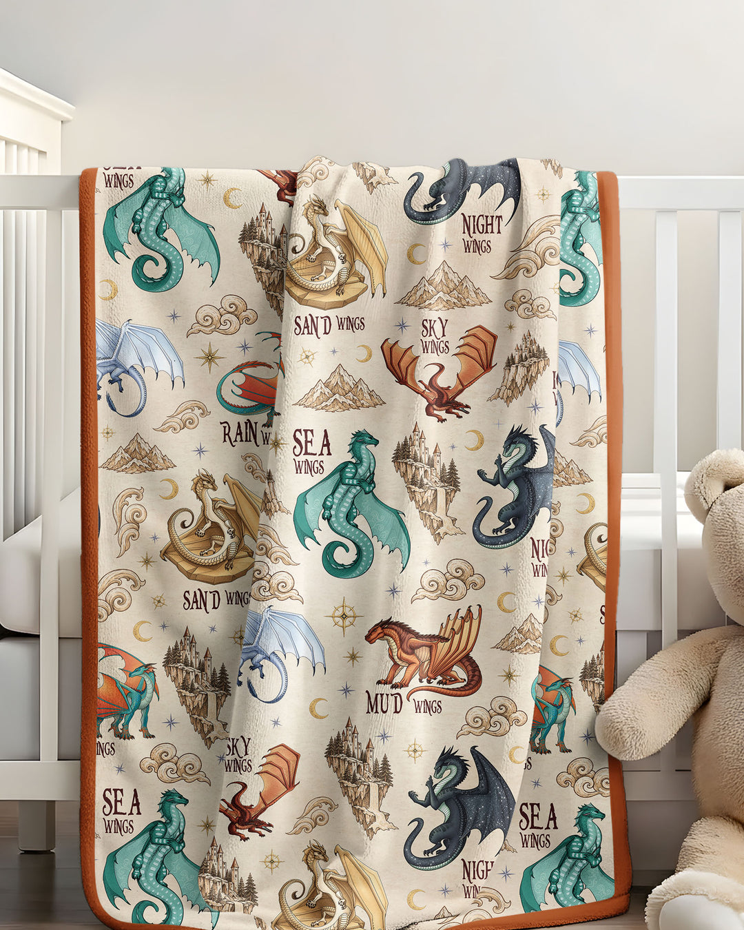 Elemental Dragons Bamboo Blanket
