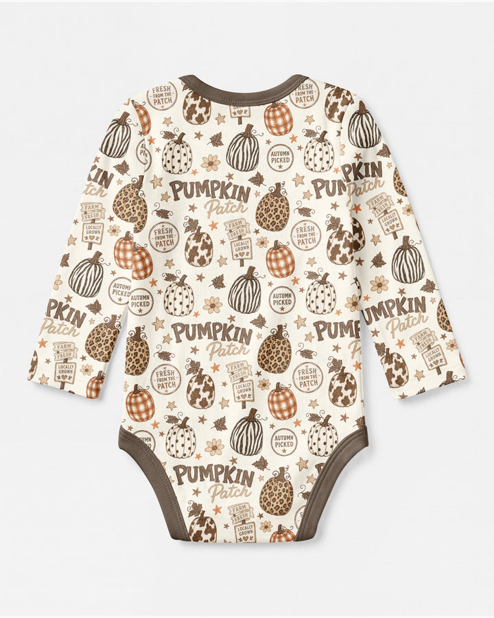 Whimsical Pumpkin Patch Bamboo Bodysuit
