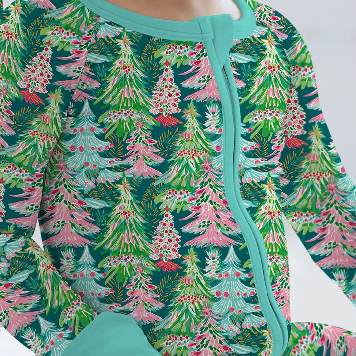 Brushstroke Merry Trees Convertible Zippy , Brushstroke Merry Trees Convertible Zippy - 0-3M
