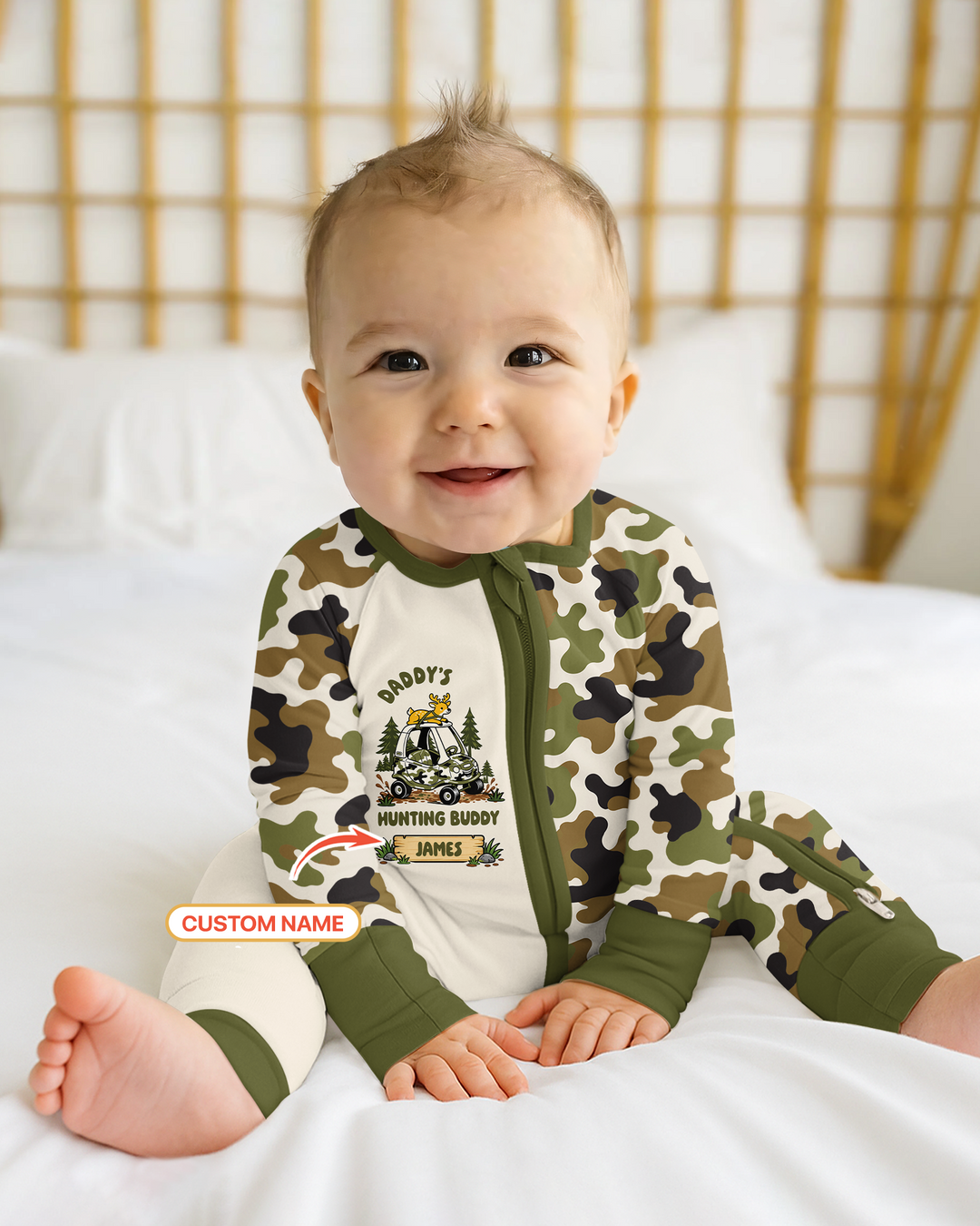 Custom Name Daddy's Hunting Buddy Bamboo Convertible Zippy