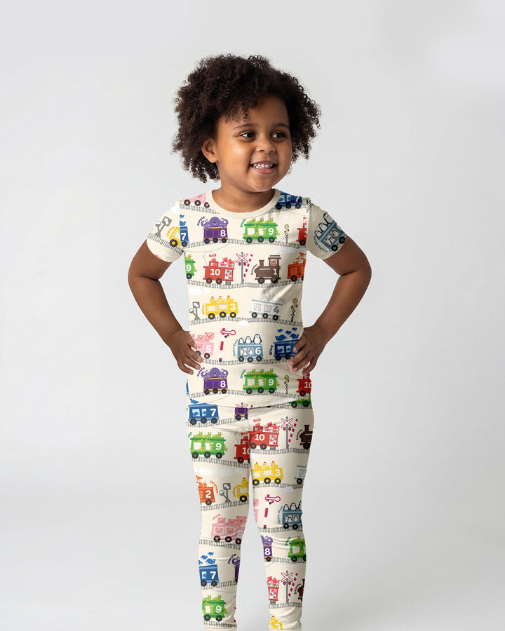 Zweiteiliges, kurzärmliges Pyjama-Set mit Marienkäfern