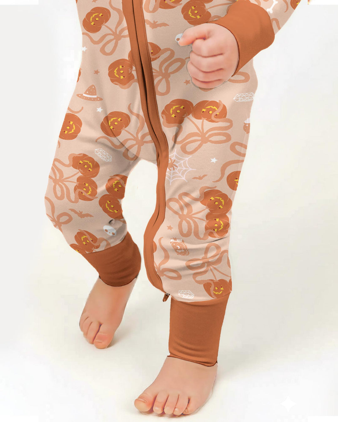 Jack-o'-lantern Coquette Bow Matching Bamboo Convertible Zippy