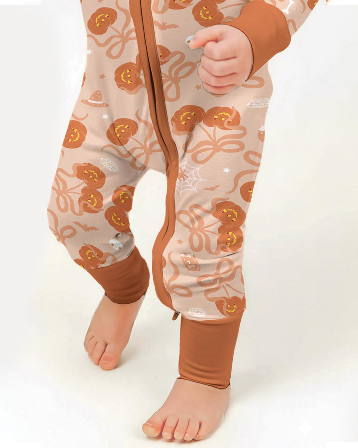 Jack-o'-lantern Coquette Bow Matching Bamboo Convertible Zippy