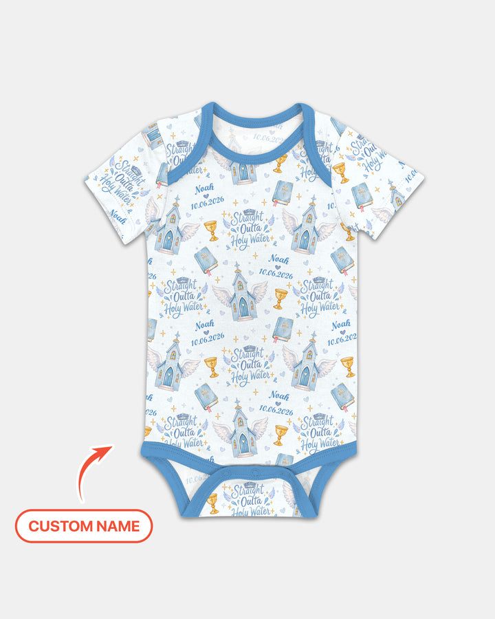 Gerippte Babykleidung mit individuellem Foto - Weich &amp; Skizzenhaft