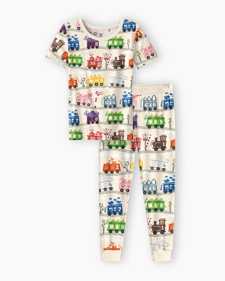 Zweiteiliges, kurzärmliges Pyjama-Set mit Marienkäfern