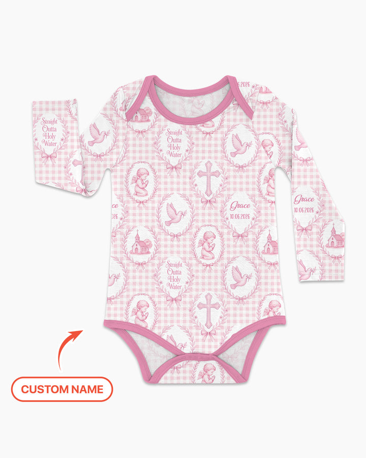 Gerippte Babykleidung mit individuellem Foto - Weich &amp; Skizzenhaft
