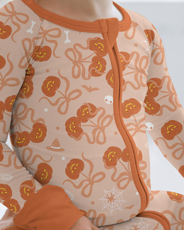 Jack-o'-lantern Coquette Bow Matching Bamboo Convertible Zippy