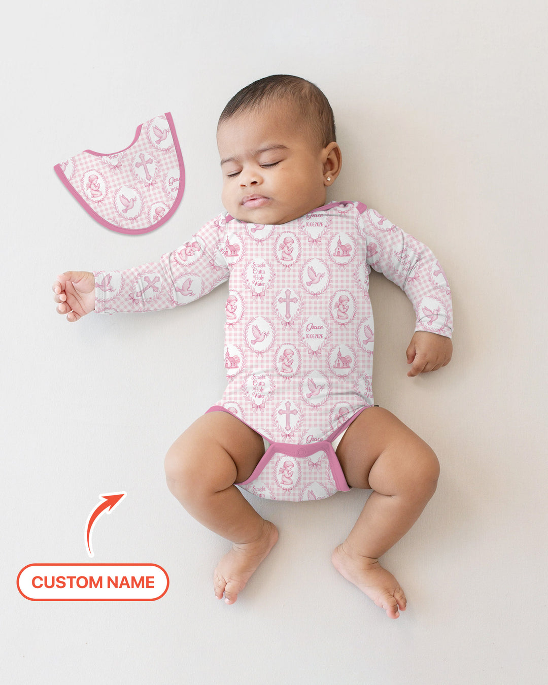 Gerippte Babykleidung mit individuellem Foto - Weich &amp; Skizzenhaft