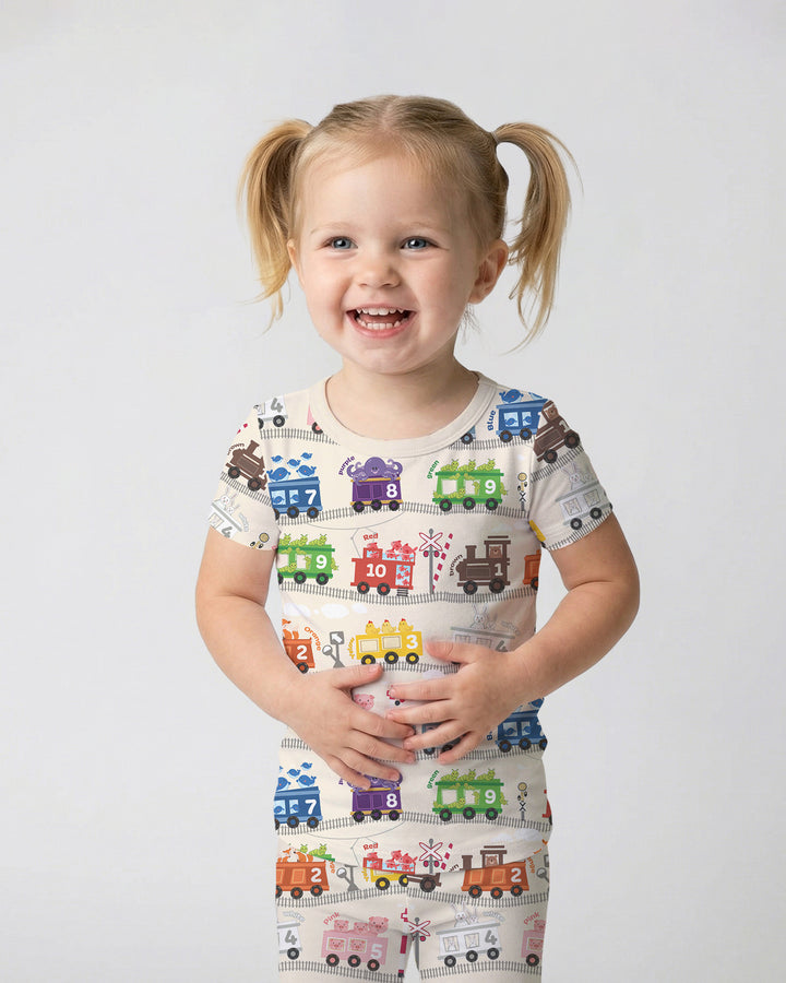 Zweiteiliges, kurzärmliges Pyjama-Set mit Marienkäfern