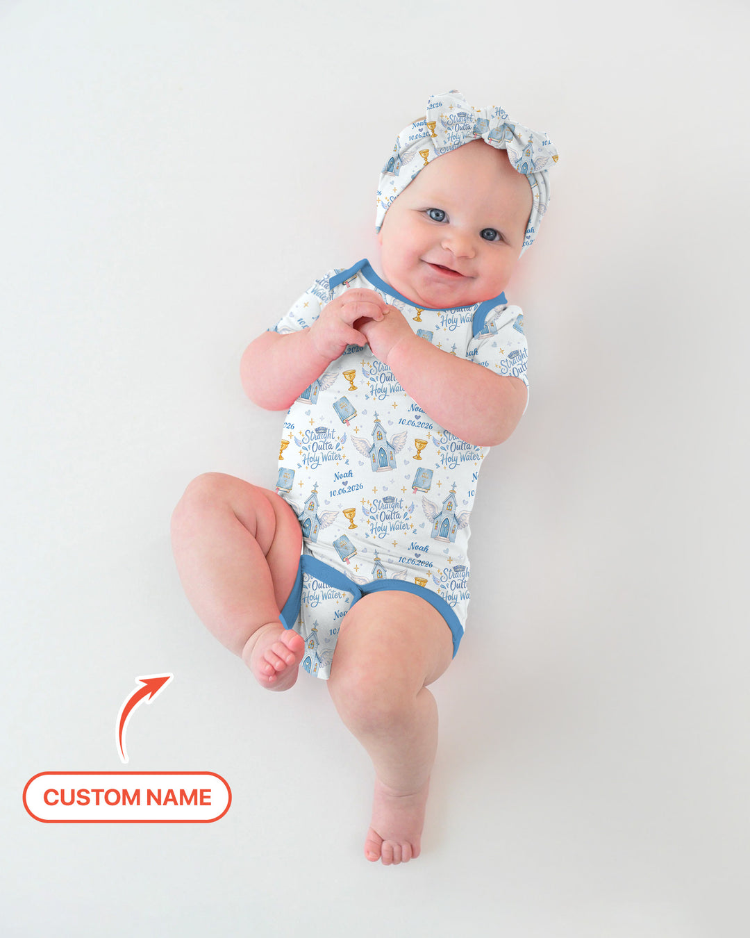 Gerippte Babykleidung mit individuellem Foto - Weich &amp; Skizzenhaft
