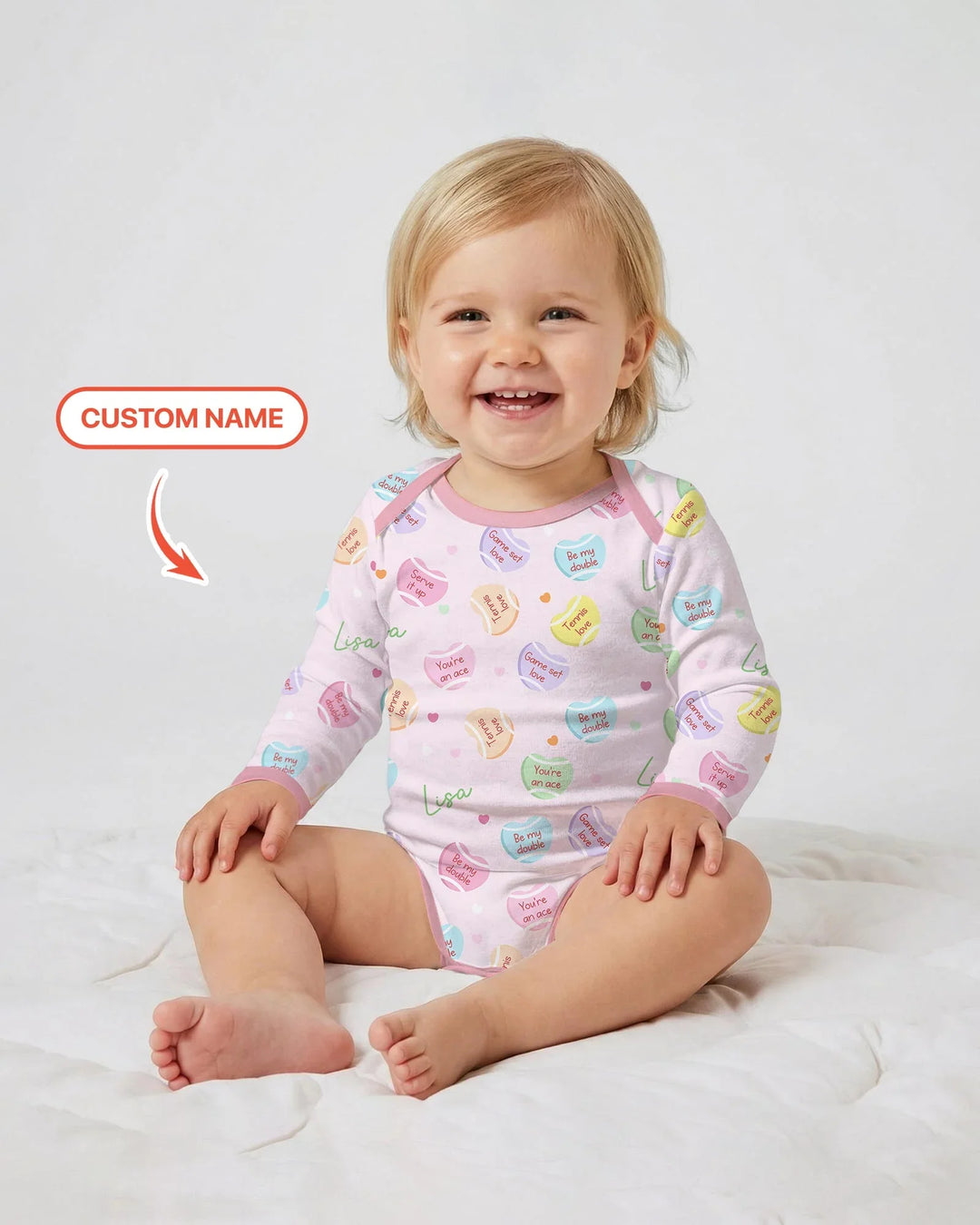 Gerippte Babykleidung mit individuellem Foto - Weich &amp; Skizzenhaft