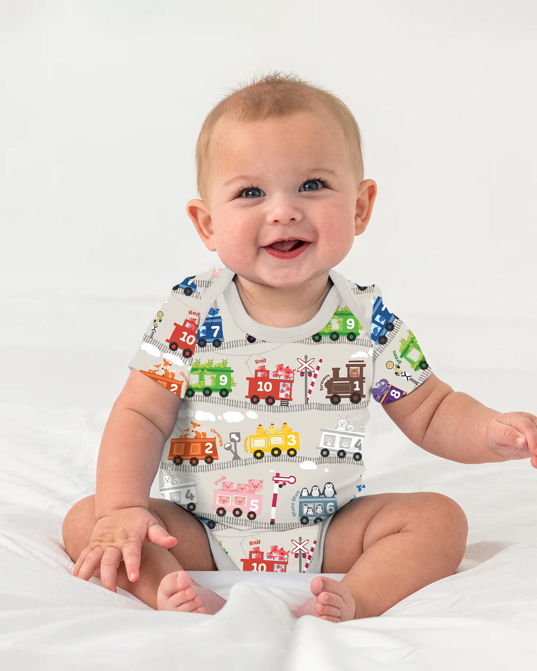 Gerippte Babykleidung mit individuellem Foto - Weich &amp; Skizzenhaft