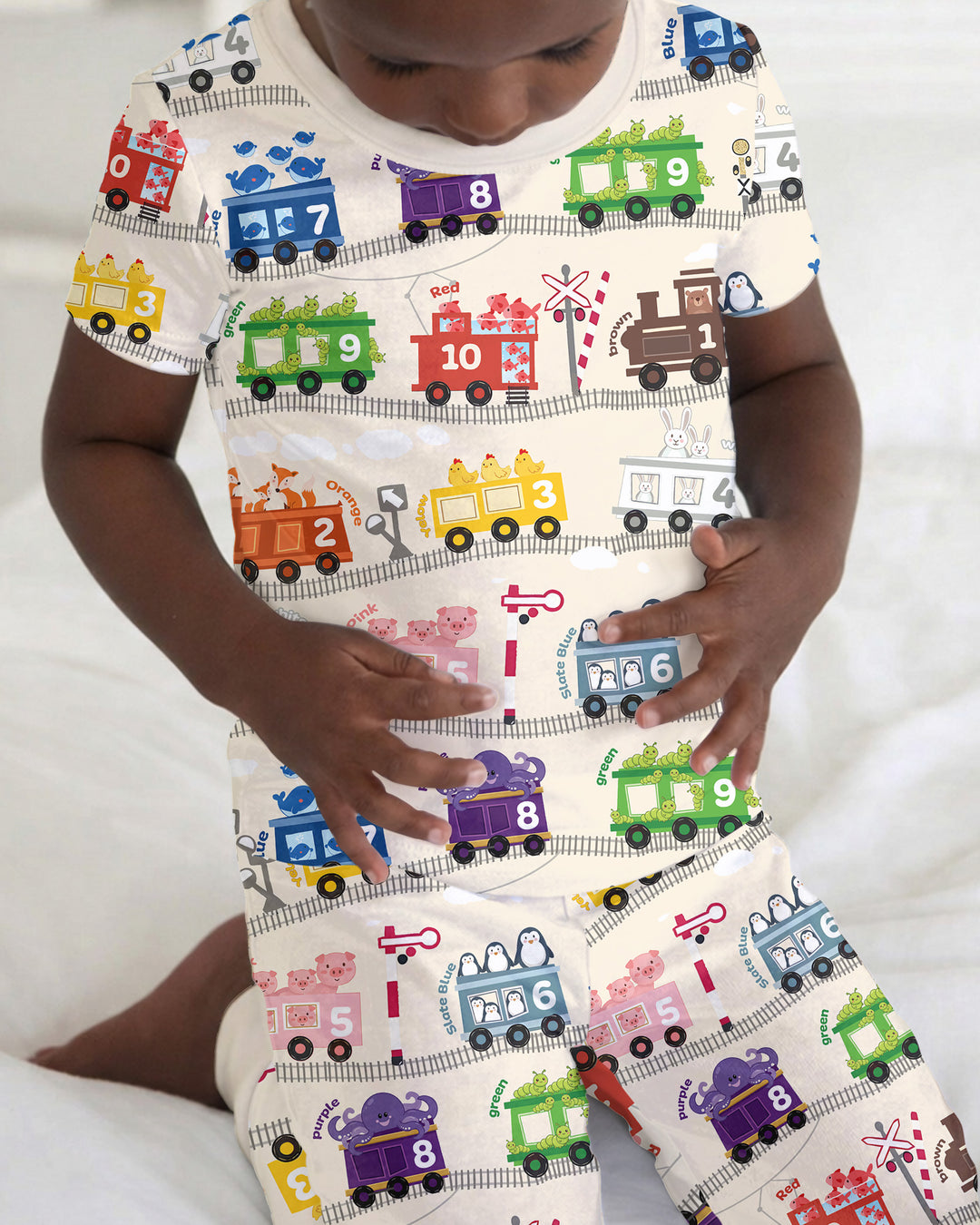 Zweiteiliges, kurzärmliges Pyjama-Set mit Marienkäfern