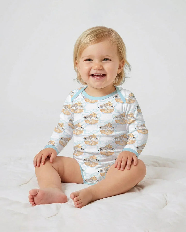 Gerippte Babykleidung mit individuellem Foto - Weich &amp; Skizzenhaft