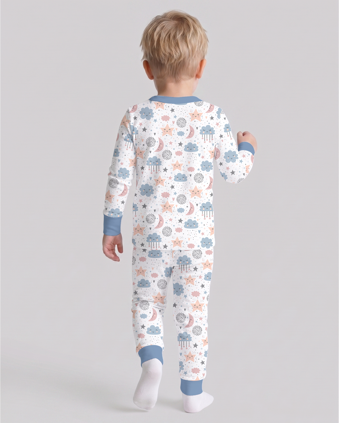 My Mommy Loves Me To The Moon And So Do I Bamboo Two Piece Long Sleeve Pajama Set