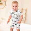 Camping Route Map Two Piece Short Sleeve Shorts Pajama Set , Camping Route Map Two Piece Short Sleeve Shorts Pajama Set - 12-18M