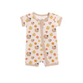 Cats in Watercolor Shorty Zippered Romper , Cats in Watercolor Shorty Zippered Romper - Newborn