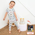Christmas Activities Colorable Two Piece Short Sleeve Pajama Set , Christmas Activities Colorable Two Piece Short Sleeve Pajama Set - 12-18M
