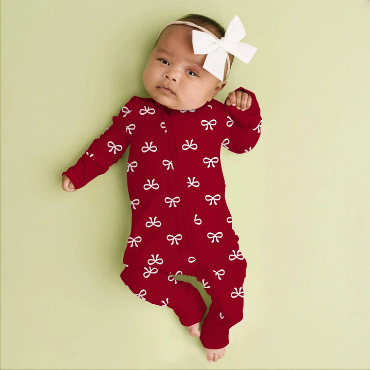 Christmas Cute Bows Convertible Zippy , Christmas Cute Bows Convertible Zippy - 0-3M