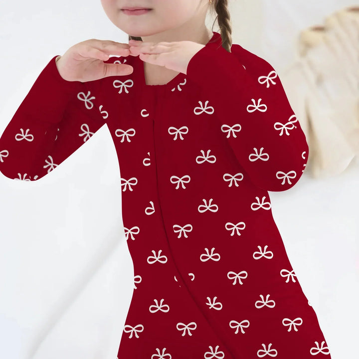 Christmas Cute Bows Convertible Zippy , Christmas Cute Bows Convertible Zippy - 0-3M