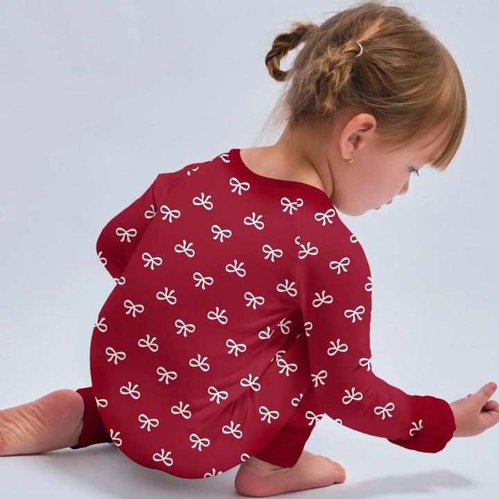Christmas Cute Bows Convertible Zippy , Christmas Cute Bows Convertible Zippy - 0-3M