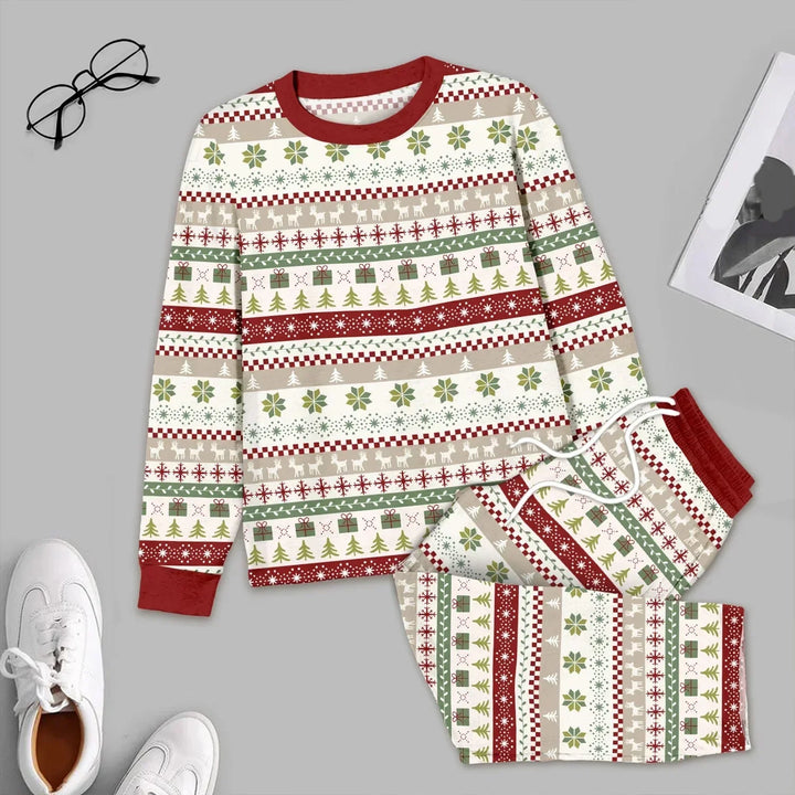 Christmas Fair Isle Red and Green Men's Pajama Set , Christmas Fair Isle Red and Green Men's Pajama Set - Only Shirt / XS