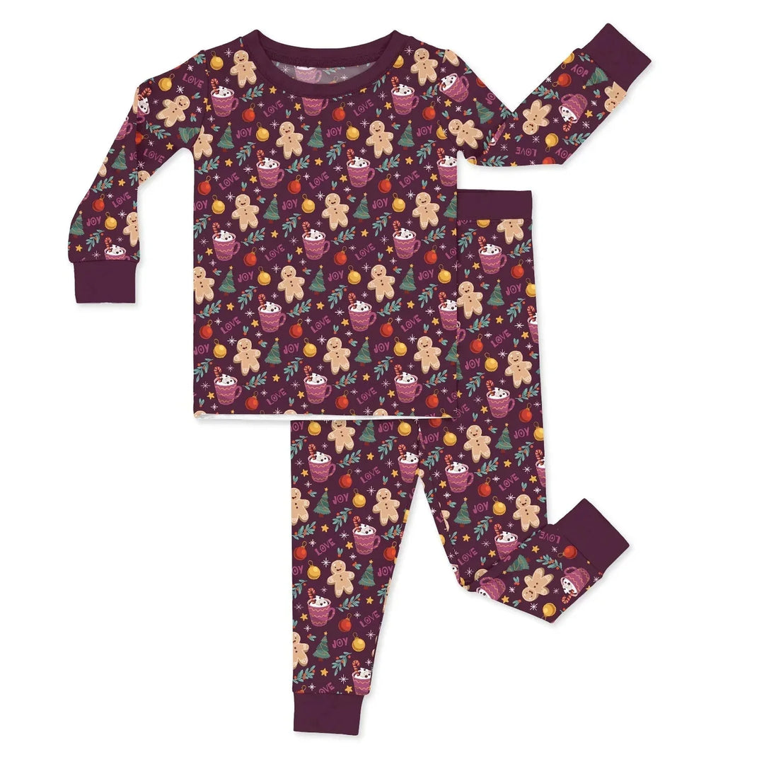 Christmas Ginger Bread Two Piece Pajama Set , Christmas Ginger Bread Two Piece Pajama Set - 12-18M