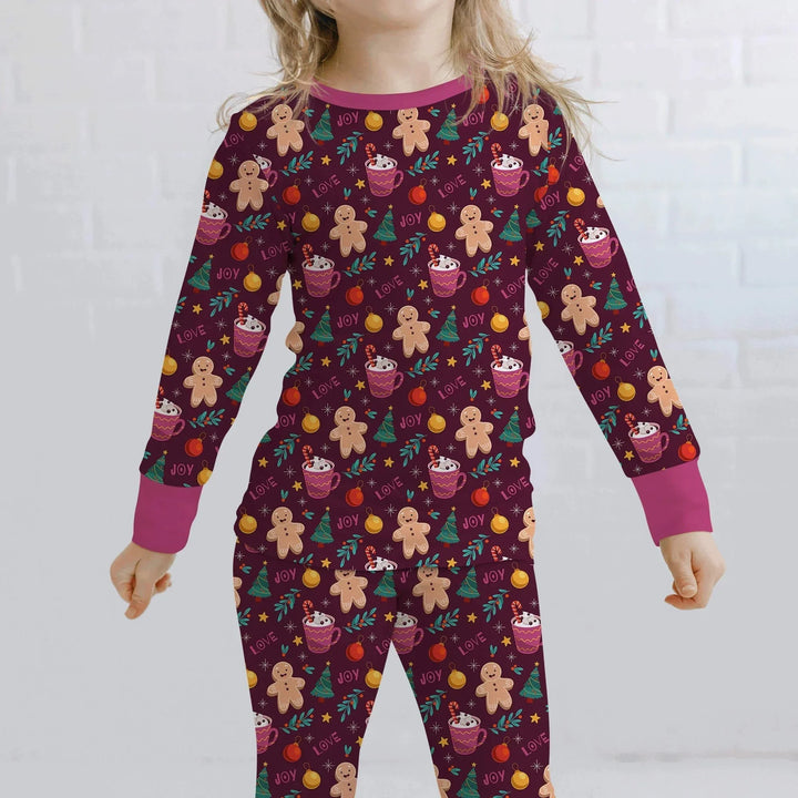 Christmas Ginger Bread Two Piece Pajama Set , Christmas Ginger Bread Two Piece Pajama Set - 12-18M