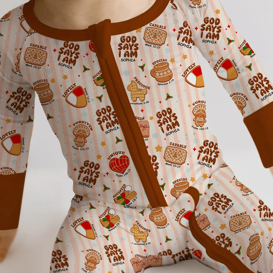 Christmas Mexican Cookies Custom Name For Boys Convertible Zippy , Christmas Mexican Cookies Custom Name For Boys Convertible Zippy - 0-3M
