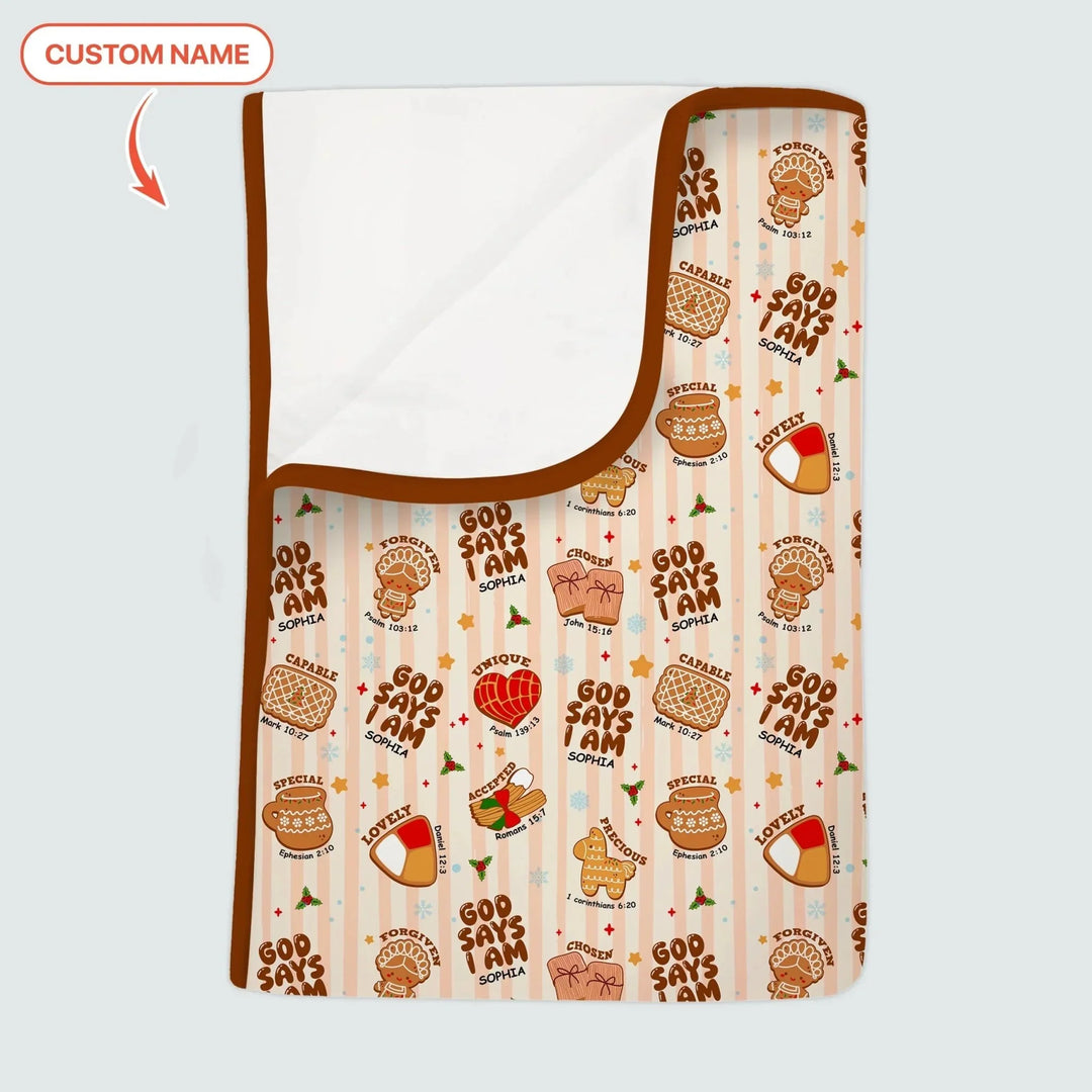 Christmas Mexican Cookies Custom Name Toddler Blanket , Christmas Mexican Cookies Custom Name Toddler Blanket - Default Title