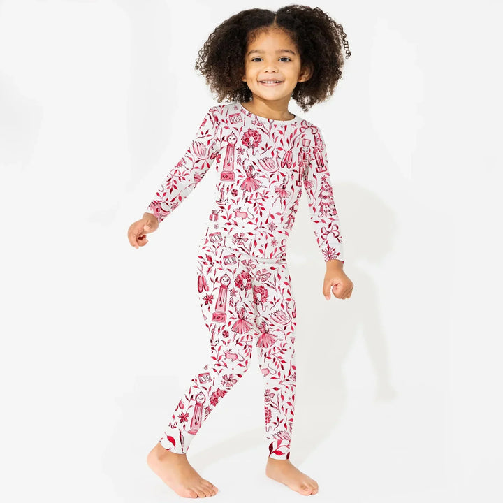 Christmas Nutcracker Toile Two Piece Long Sleeve Pajama Set , Christmas Nutcracker Toile Two Piece Long Sleeve Pajama Set - 12-18M / Blue