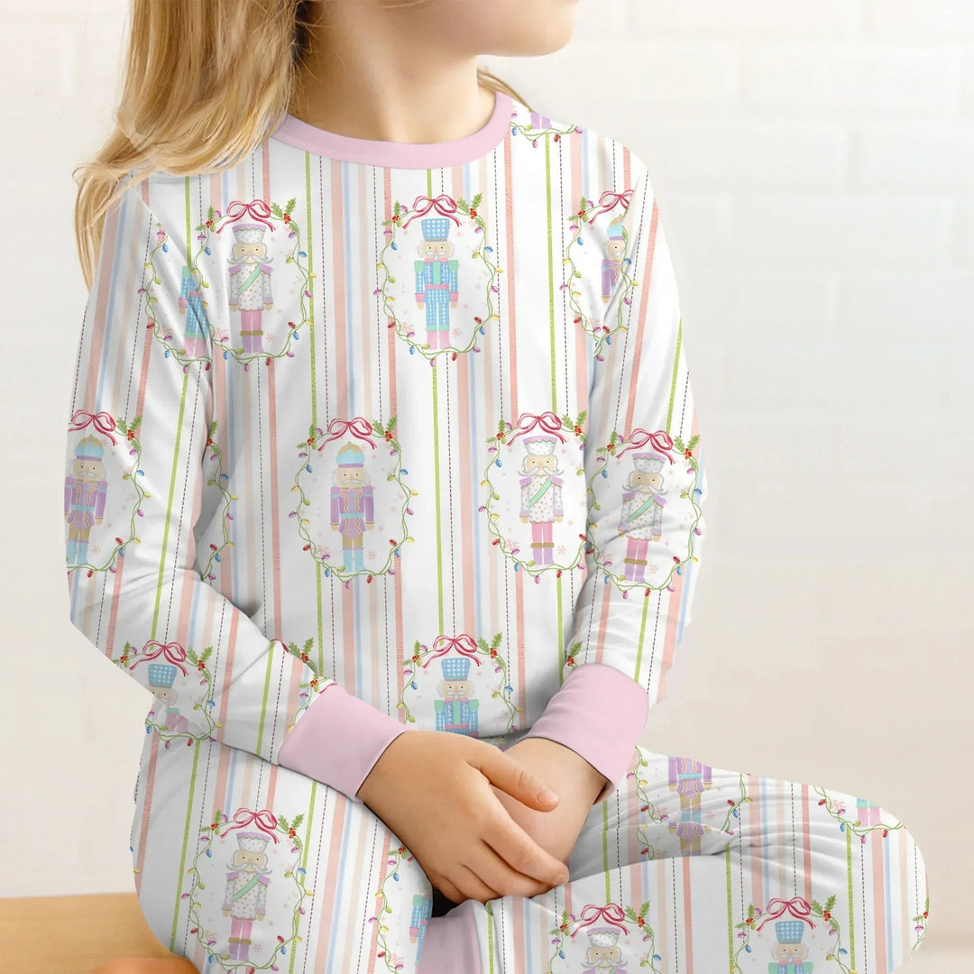 Christmas Nutcracker Two Piece Long Sleeve Pajama Set , Christmas Nutcracker Two Piece Long Sleeve Pajama Set - 12-18M