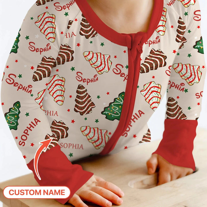 Christmas Tree Cake Custom Name Convertible Zippy , Christmas Tree Cake Custom Name Convertible Zippy - 0-3M
