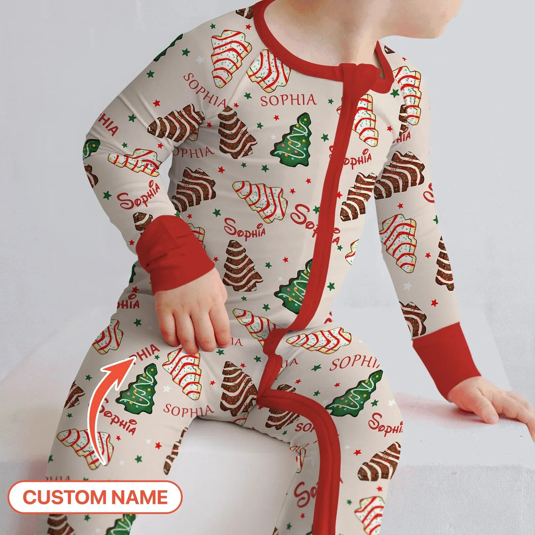 Christmas Tree Cake Custom Name Convertible Zippy , Christmas Tree Cake Custom Name Convertible Zippy - 0-3M