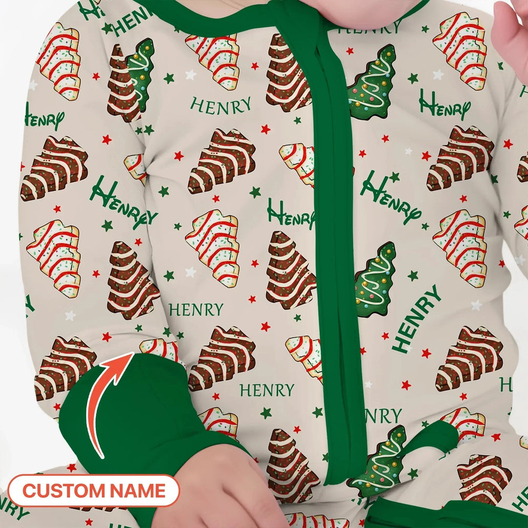 Christmas Tree Cake Custom Name Convertible Zippy , Christmas Tree Cake Custom Name Convertible Zippy - 0-3M