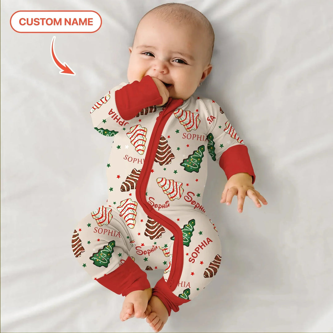 Christmas Tree Cake Custom Name Convertible Zippy , Christmas Tree Cake Custom Name Convertible Zippy - 0-3M