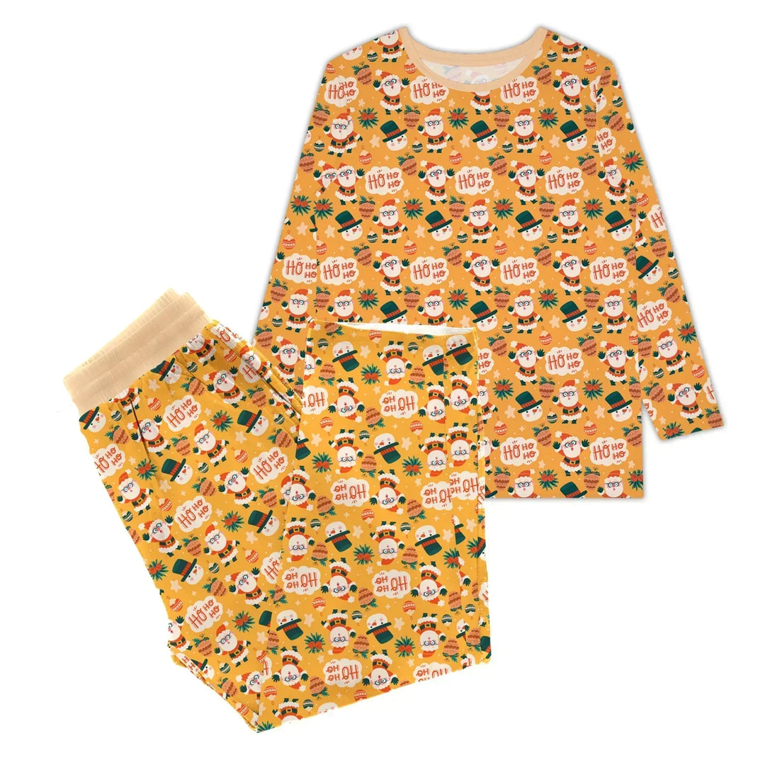 Christmas Glasses Santa Women Pajama Set , Christmas Glasses Santa Women Pajama Set - S