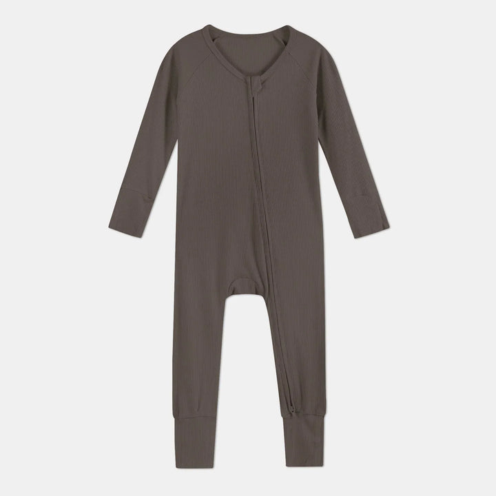 Cocoa Ribbed Convertible Zippy , Cocoa Ribbed Convertible Zippy - 0-3M