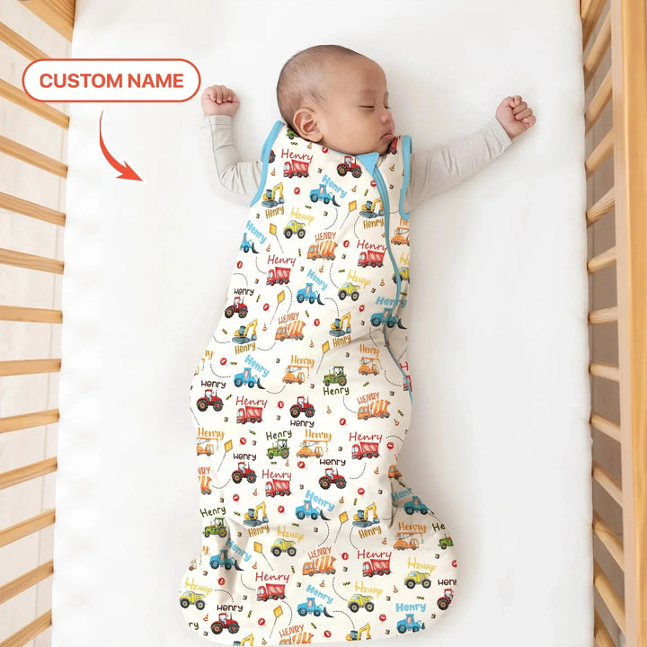 Construction Vehicles Custom Name Sleep Bag , Construction Vehicles Custom Name Sleep Bag - XS / 0.5 TOG