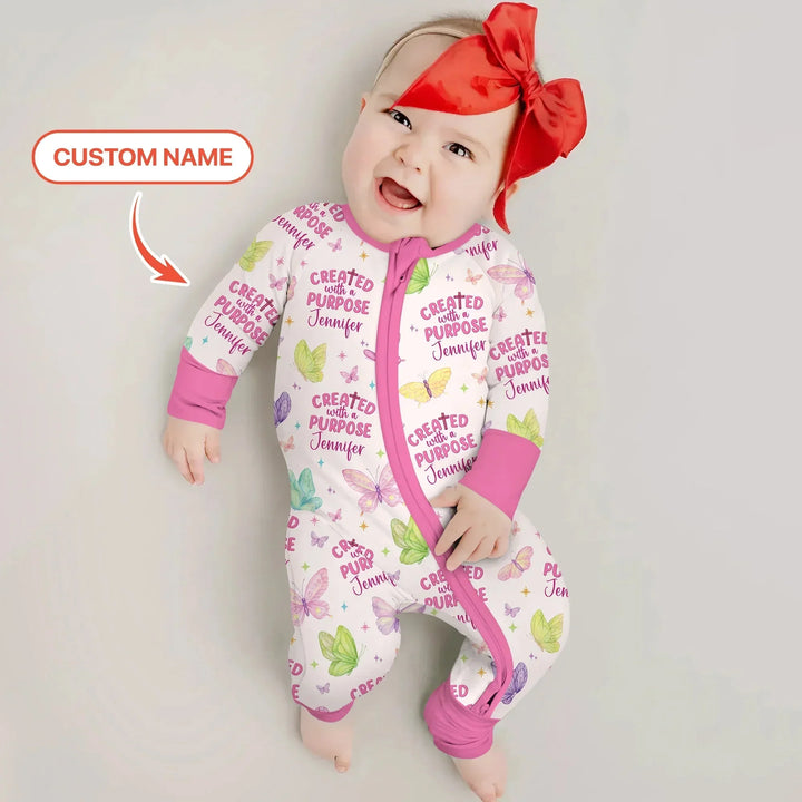 Created With A Purpose Custom Name Convertible Zippy , Created With A Purpose Custom Name Convertible Zippy - 0-3M