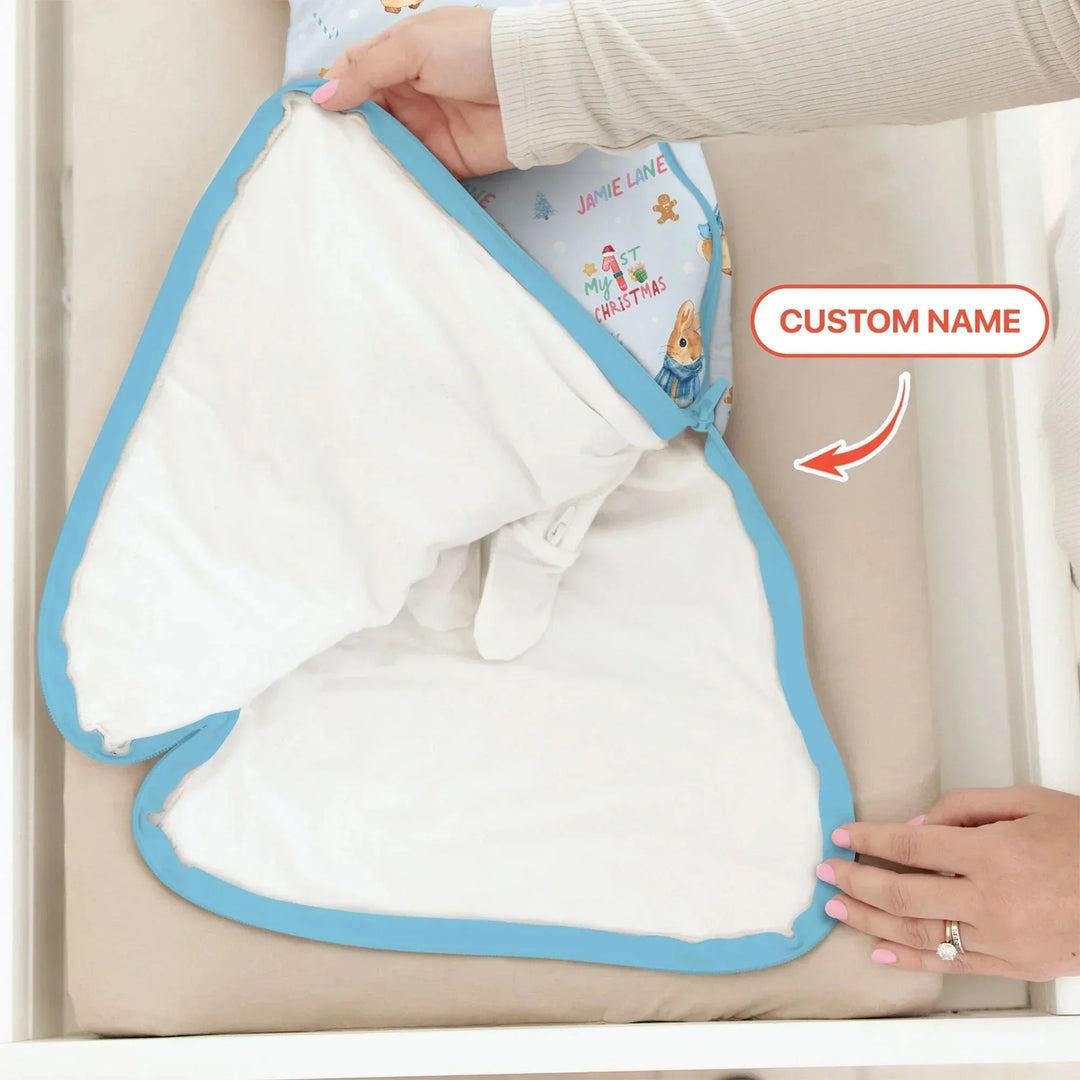 Custom 1st Christmas Rabbit Sleep Bag , Custom 1st Christmas Rabbit Sleep Bag - XS / 0.5 TOG