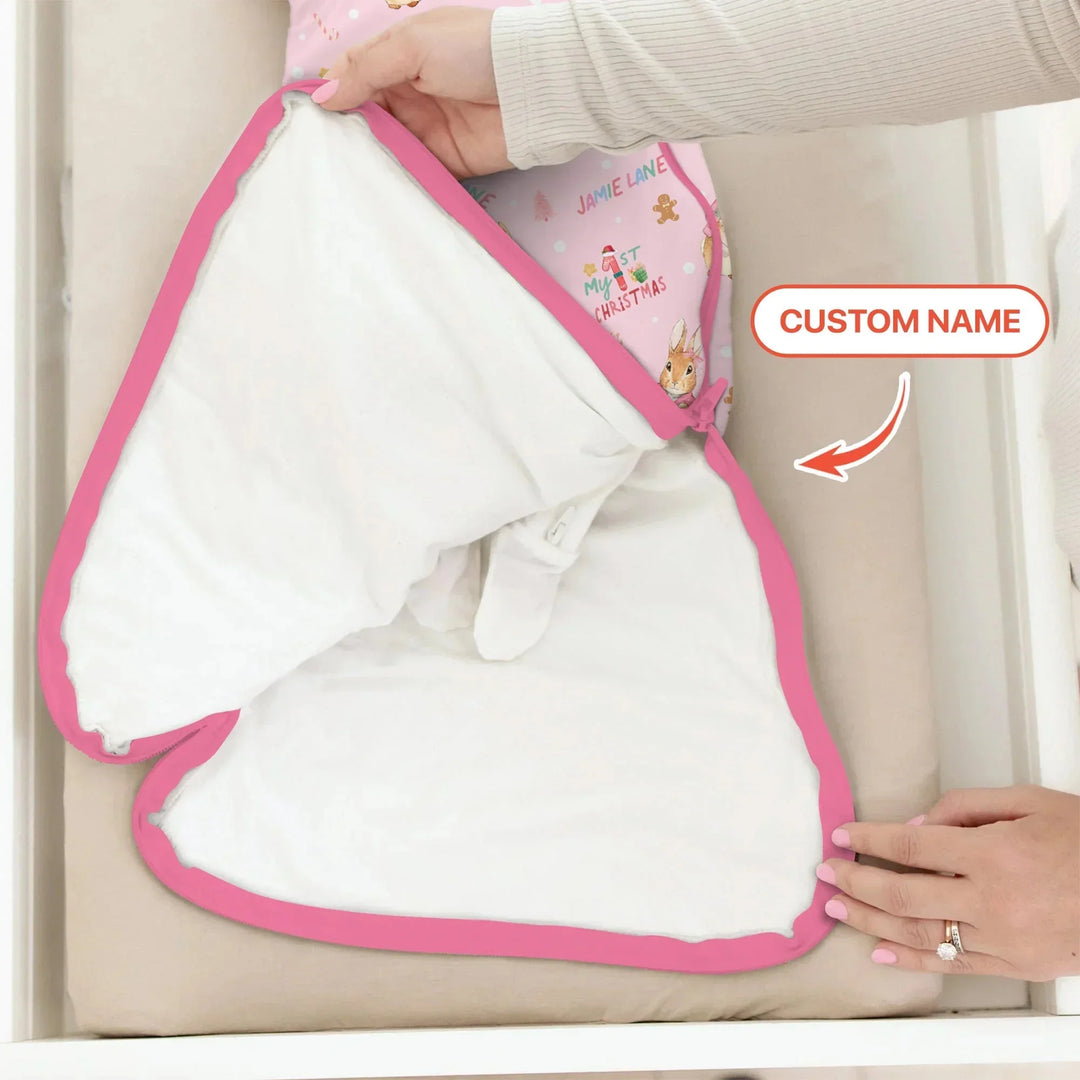 Custom 1st Christmas Rabbit Sleep Bag , Custom 1st Christmas Rabbit Sleep Bag - XS / 0.5 TOG