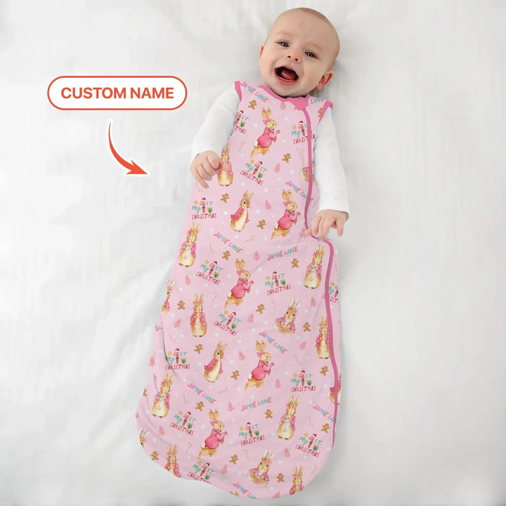 Custom 1st Christmas Rabbit Sleep Bag , Custom 1st Christmas Rabbit Sleep Bag - XS / 0.5 TOG