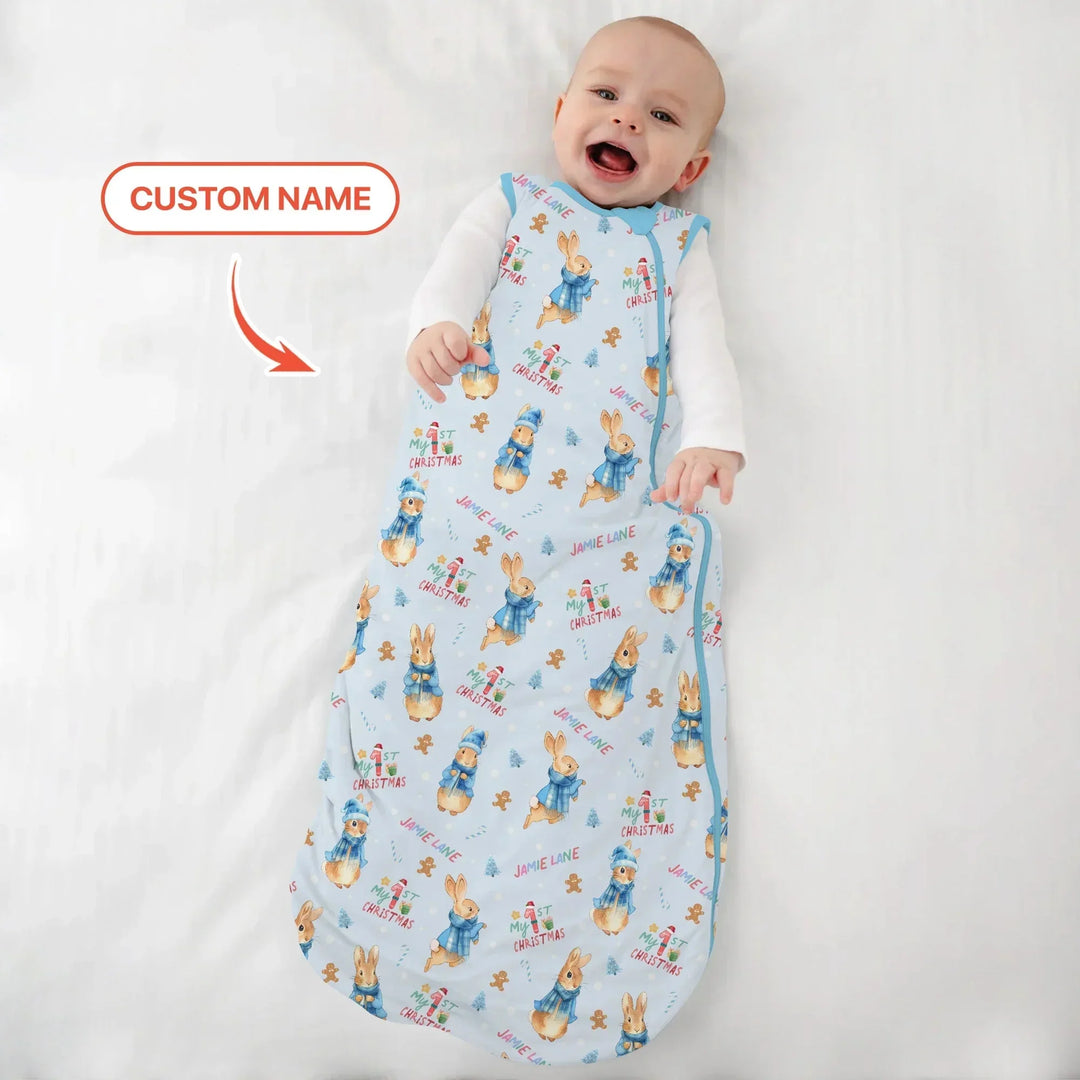 Custom 1st Christmas Rabbit Sleep Bag , Custom 1st Christmas Rabbit Sleep Bag - XS / 0.5 TOG