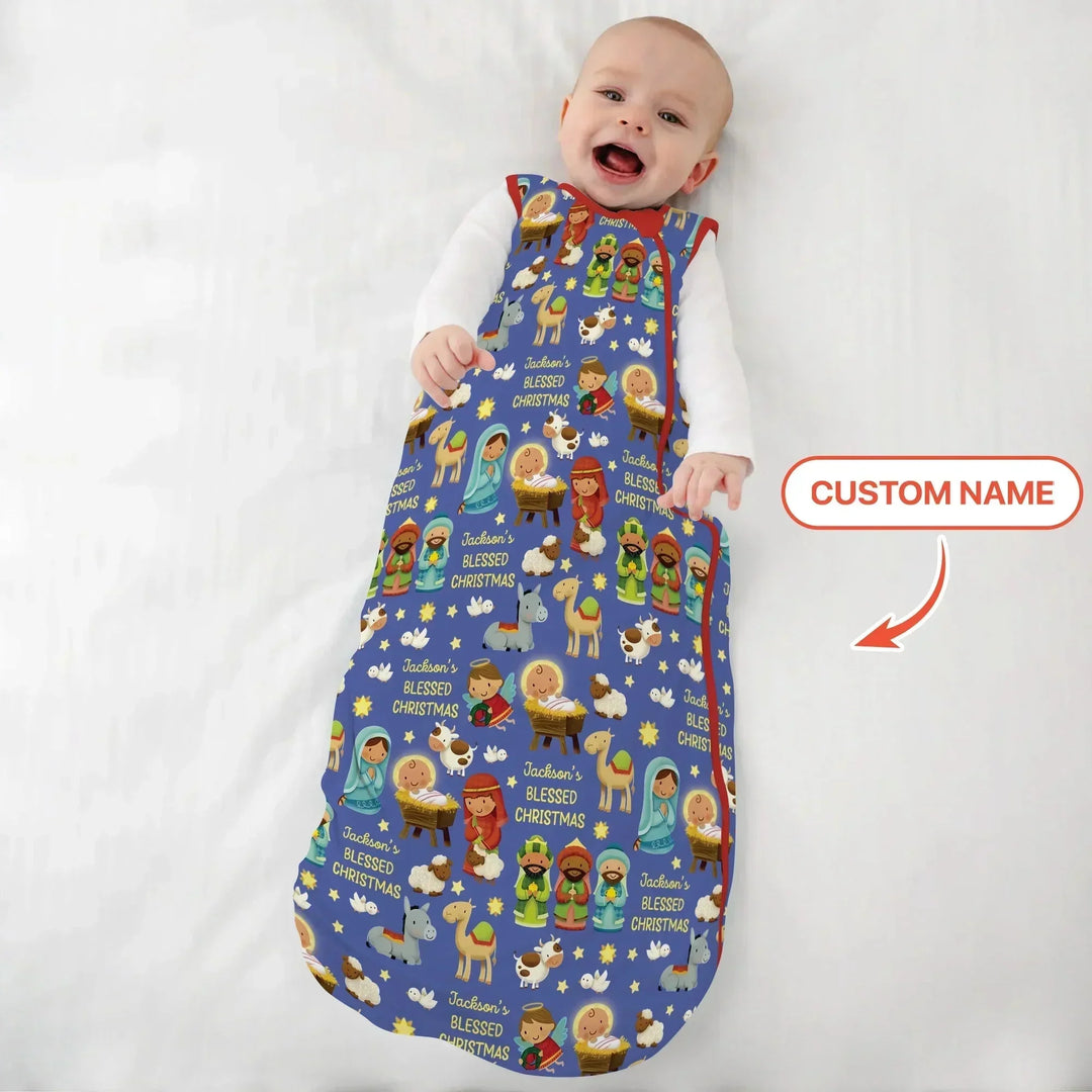Custom Name Blessed Christmas Night Sleep Bag For Baby , Custom Name Blessed Christmas Night Sleep Bag For Baby - XS / 0.5 TOG