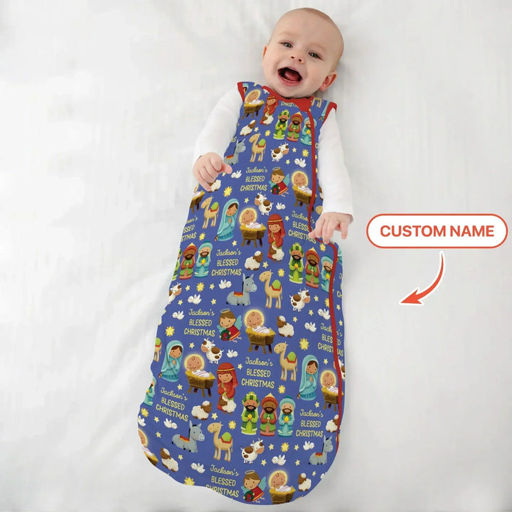Custom Name Blessed Christmas Night Sleep Bag For Baby , Custom Name Blessed Christmas Night Sleep Bag For Baby - XS / 0.5 TOG