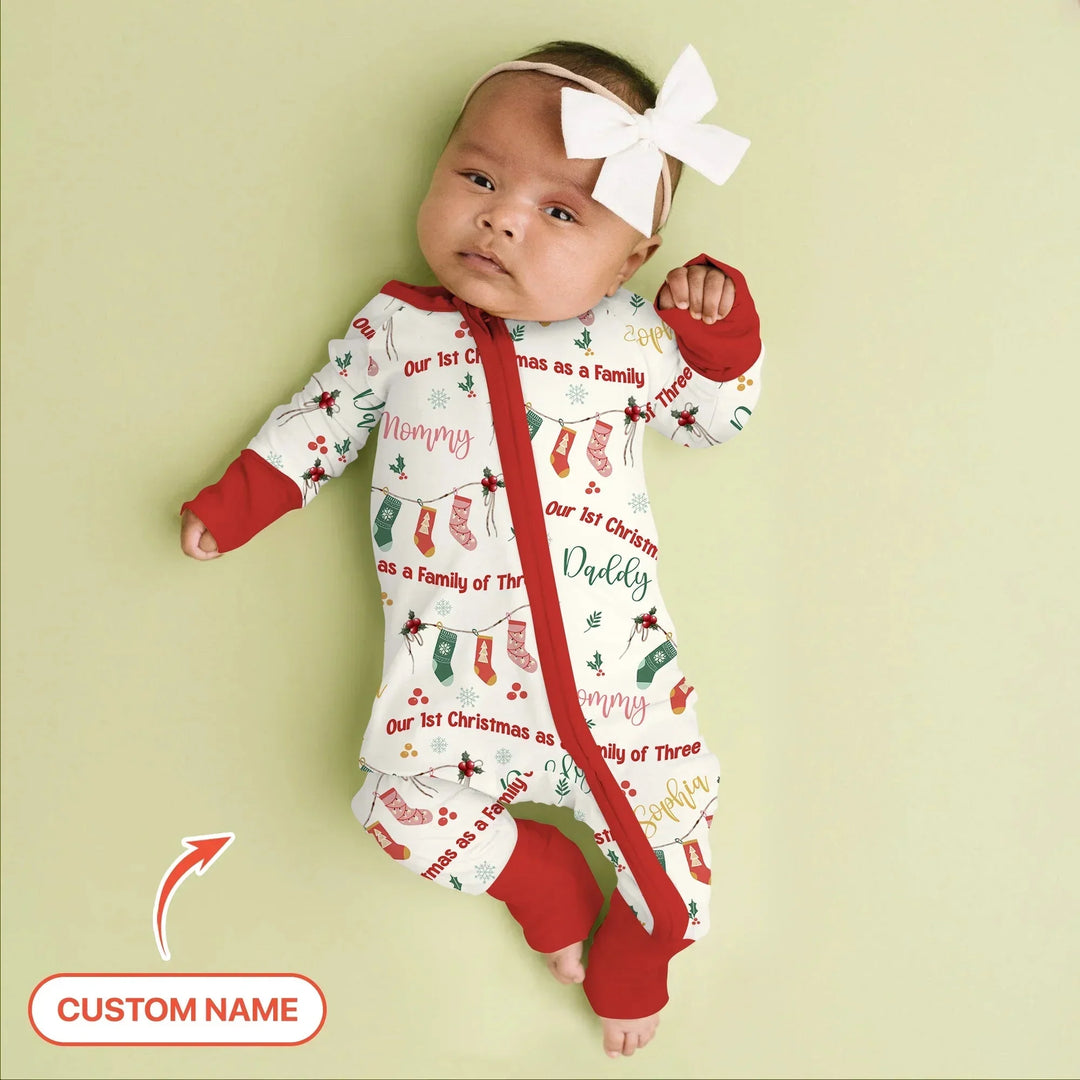 Custom Name Family Christmas Stockings Convertible Zippy , Custom Name Family Christmas Stockings Convertible Zippy - 0-3M