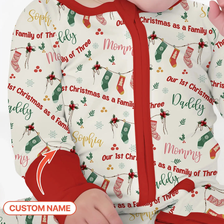 Custom Name Family Christmas Stockings Convertible Zippy , Custom Name Family Christmas Stockings Convertible Zippy - 0-3M