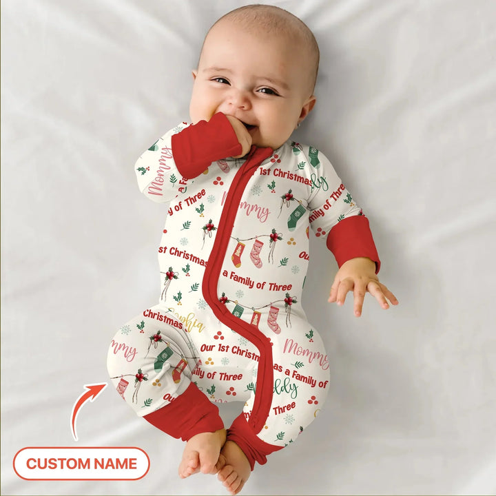 Custom Name Family Christmas Stockings Convertible Zippy , Custom Name Family Christmas Stockings Convertible Zippy - 0-3M