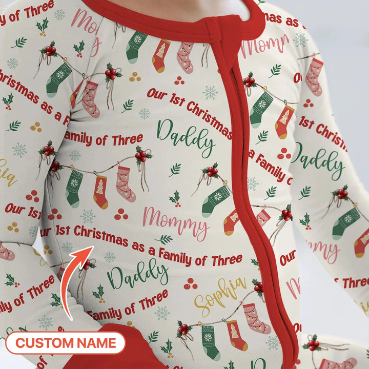 Custom Name Family Christmas Stockings Convertible Zippy , Custom Name Family Christmas Stockings Convertible Zippy - 0-3M